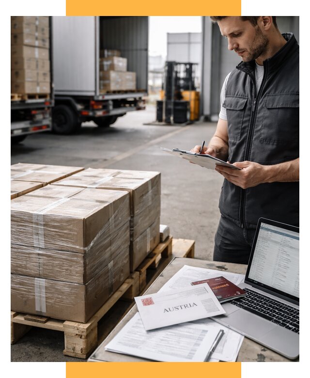Доставка в Австрию от 66989 р. Логистика и экспорт СетСервис-Еск