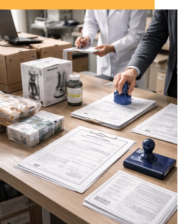 Сертификация импортных товаров от 12367 с таможенным сопровождением