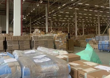 Склад с грузами, подготовка к отправке